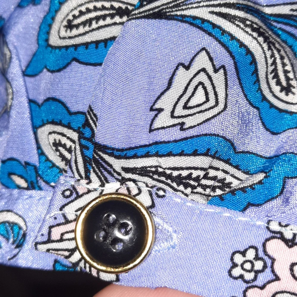 YUMI KIM Paisley Wrap Dress Silk Lavender Purple Pink Black Gold L 8 10 - Picture 3 of 11